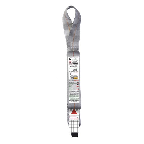 Super Anchor Safety ANSI Z359.13 Ultra-Lite Energy Absorber A-End Dee-Loop B-End Aluminum Carabiner 5006-Z. 6192